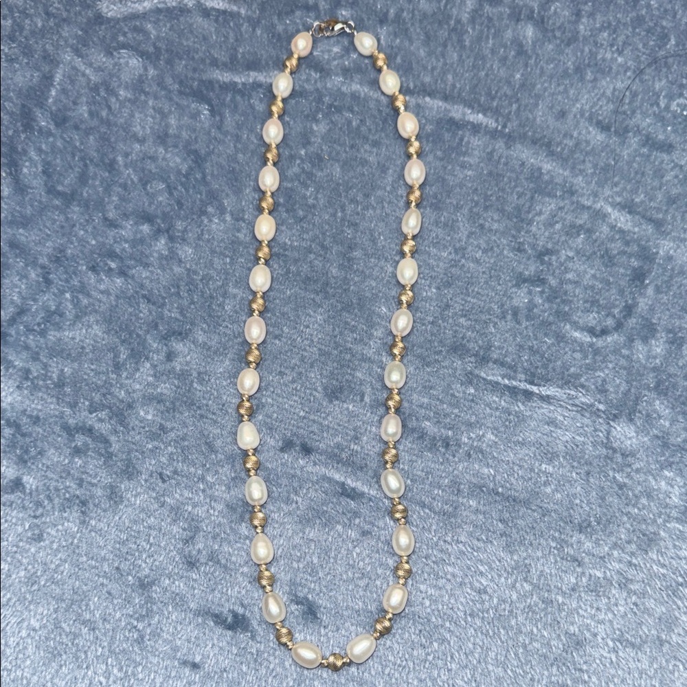 Vintage Elegant Cream saltwater Pearl  Bead Necklace - Women Jewelry